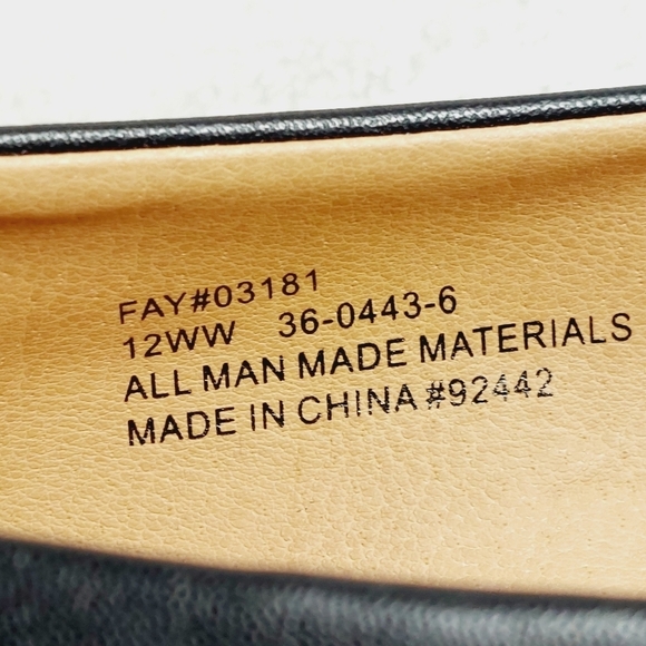 Comfortview Black Lather Patent Wide Width Cap Toe Flats W259 - Picture 10 of 11